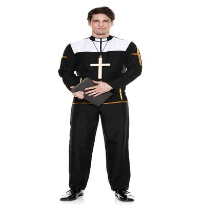Music Legs Men's Passionate Preacher Costume As Shown Large