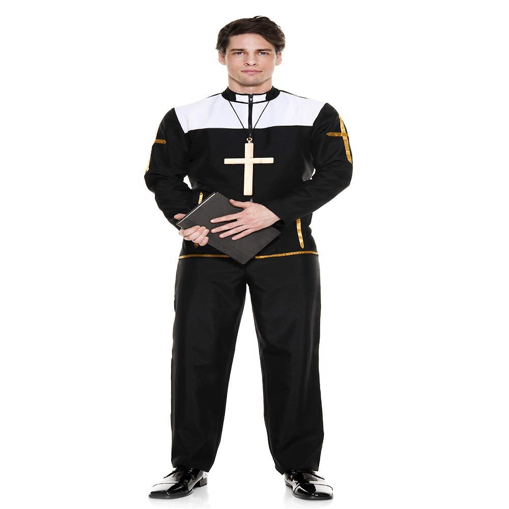 Music Legs Men's Passionate Preacher Costume As Shown Large