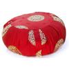 Taraluna - Fair Trade, Organic & Green Gifts Zen Zafu Sitting or Meditation Cushion with Silk Brocade Cover (Red/Gold) view 2