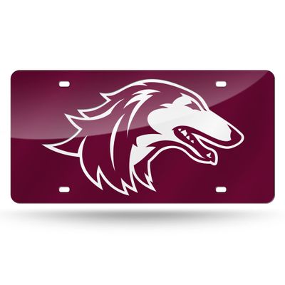 Rico Industries NCAA Southern Illinois Salukis Laser Inlaid Metal License Plate Tag