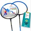 TJ Global Premium Quality Badminton Racquet, Pair of 2 Rackets with 3 Shuttlecocks and Carrying Bag Included, for Professional & Beginner Players, Lightweight Carbon Fiber (Blue) view 3