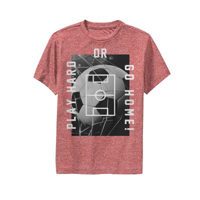 Fifth Sun Boys' Performance Tee, Red Heather, Medium