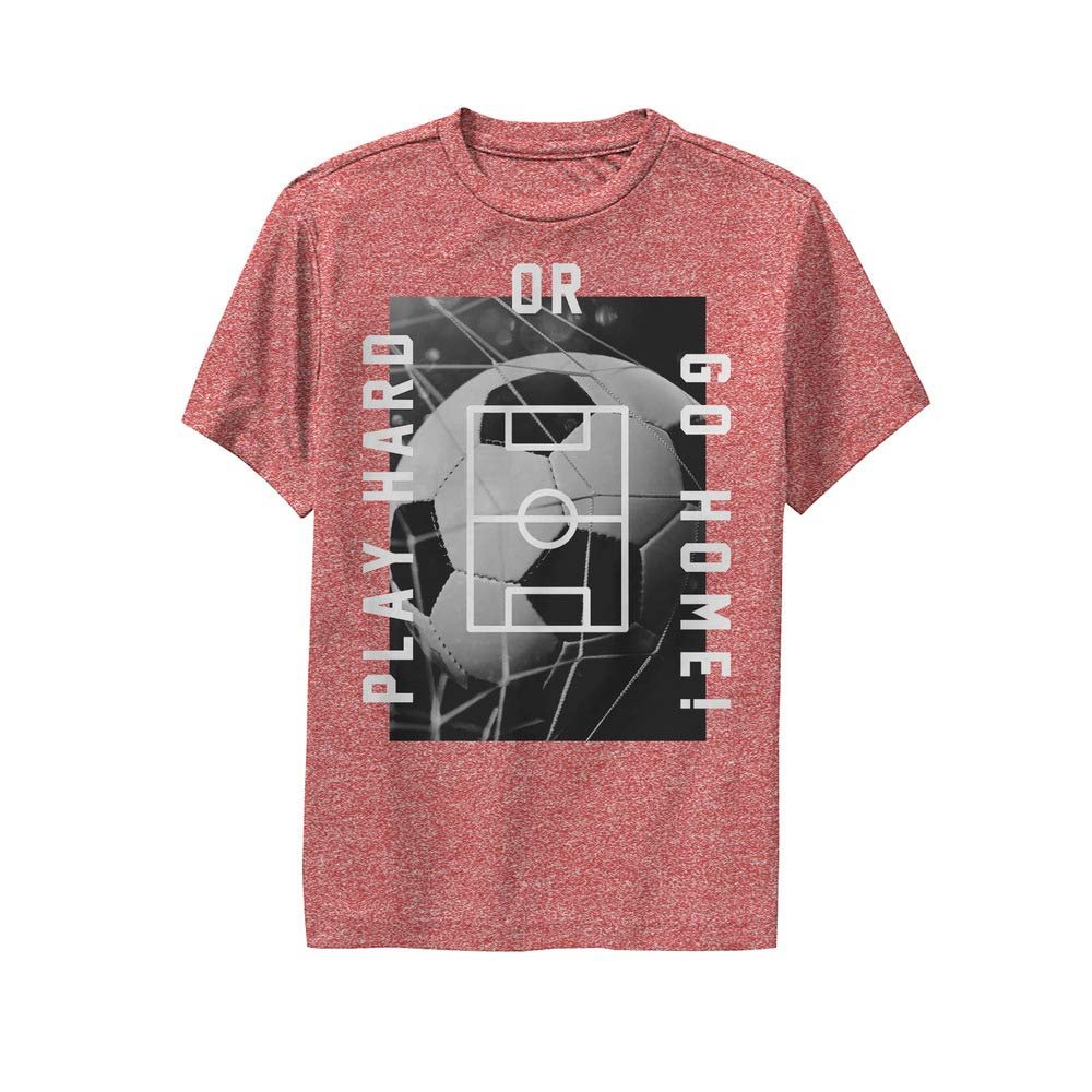 Fifth Sun Boys' Performance Tee, Red Heather, Medium