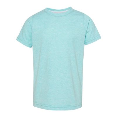 RABBIT SKINS Toddler Harborside Mlange Short Sleeve Jersey Tee, Caribbean Melange, 5/6