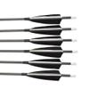 ZSHJGJR 34 Inch Carbon Arrows Archery Hunting Target Arrow Spine 500 with 4" Real Feathers 100 Grain Points Arrow Quiver Tube 12 Pieces (12 Pieces Arrows + Quiver) view 3
