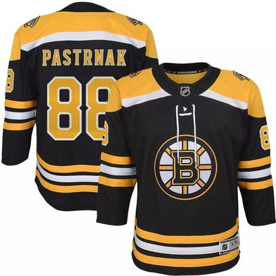 Outerstuff Youth David Pastrnak Boston Bruins Premier Home Black Jersey Size S/M