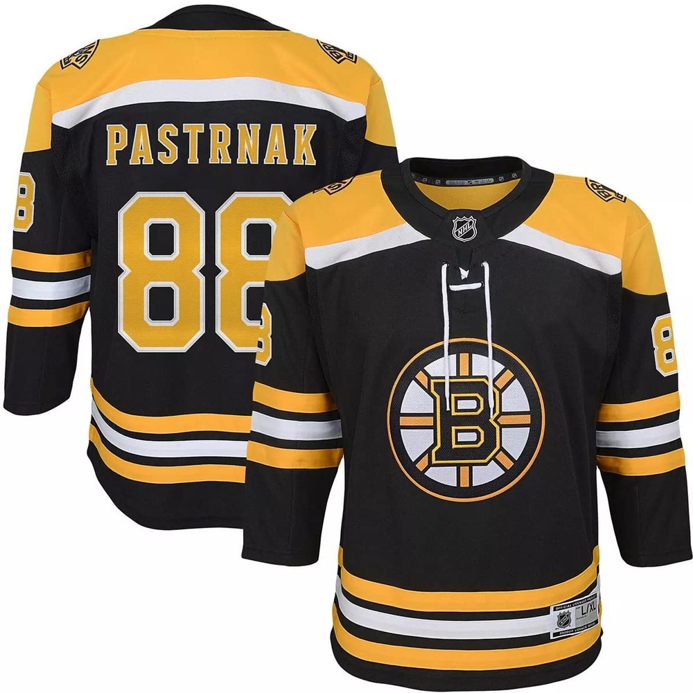Outerstuff Youth David Pastrnak Boston Bruins Premier Home Black Jersey Size S/M