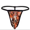Swbreety Men's Sexy G-String Low Raise T-Back Thong Skull Print Underwear Orange view 1