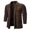 HZCX FASHION Men's Slim Fit Long Sleeve Open Front Cardigan Sweater with Pockets SJXZ1812-YM035-60-CO-US S Coffee view 2