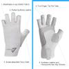 Drasry UV Protection Fishing Fingerless Gloves Men Women UPF 50+ SPF for Fishing Kayak Paddling Hiking Sailing Rowing Sun Gloves Gray L view 2