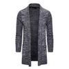HZCX FASHION Men's Slim Fit Long Sleeve Open Front Cardigan Sweater with Pockets SJXZ1812-YM035-60-GR-US M Grey view 1