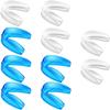 Coolrunner Mouth Guard Sports, 10 Pack Athletic Mouth Guards, Professional Moldable Youth Mouthguard for Maximum Protection, Customizable for Comfort(12 Years or Older) (Transparent+Blue) view 1