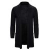 HZCX FASHION Men's Slim Fit Long Sleeve Open Front Cardigan Sweater with Pockets SJXZ1812-YM035-60-B-US M Black view 1