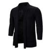HZCX FASHION Men's Slim Fit Long Sleeve Open Front Cardigan Sweater with Pockets SJXZ1812-YM035-60-B-US M Black view 2