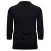 HZCX FASHION Men's Slim Fit Long Sleeve Open Front Cardigan Sweater with Pockets SJXZ1812-YM035-60-B-US M Black view 3