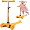 ChromeWheels Scooter for Kids, Deluxe 3 Wheel Scooter for Toddlers 4 Adjustable Height Glider with Kick Scooters, Lean to Steer with LED Flashing Light for Ages 3-6 Girls Boys, Yellow view 1