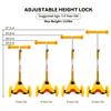 ChromeWheels Scooter for Kids, Deluxe 3 Wheel Scooter for Toddlers 4 Adjustable Height Glider with Kick Scooters, Lean to Steer with LED Flashing Light for Ages 3-6 Girls Boys, Yellow view 2