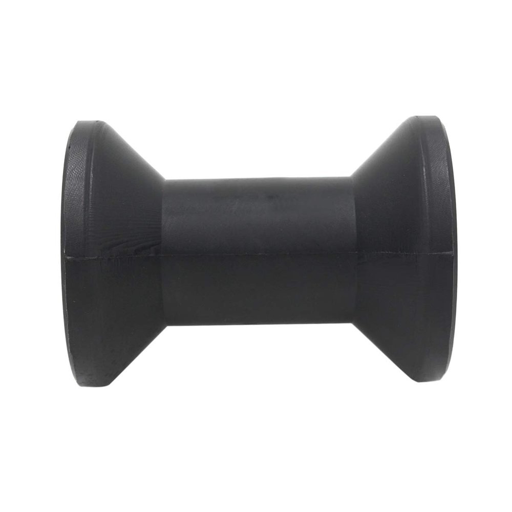 GHmarine 4 Inch Width Boat Trailer Black Molded Rubber Spool Roller - 5/8 Hole