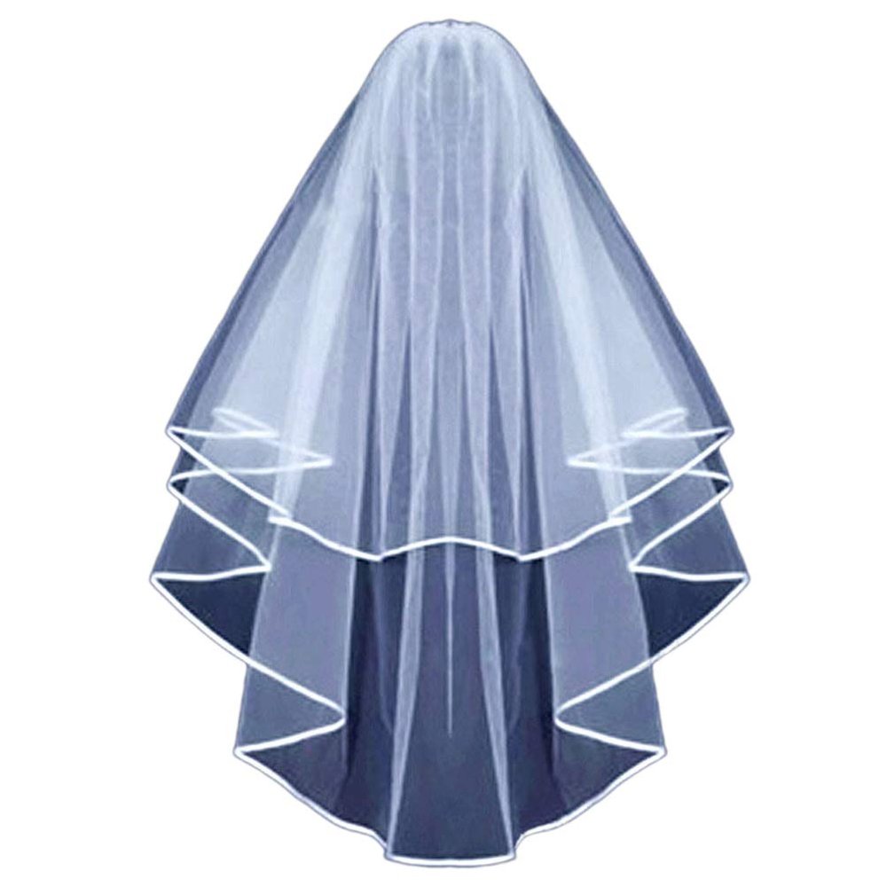 LeJulyeekay Wedding Bridal Cathedral Veil Halloween Headwear Long Black Veil for Women Girls