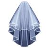 LeJulyeekay Wedding Bridal Cathedral Veil Halloween Headwear Long Black Veil for Women Girls view 1