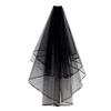 Black Lace Veil for Wedding Long Tulle Bridal Veil for Halloween Hair Accessory view 1