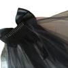 Black Lace Edge Bridal Wedding Veils with Comb Black Lace Wedding Halloween Veil view 3