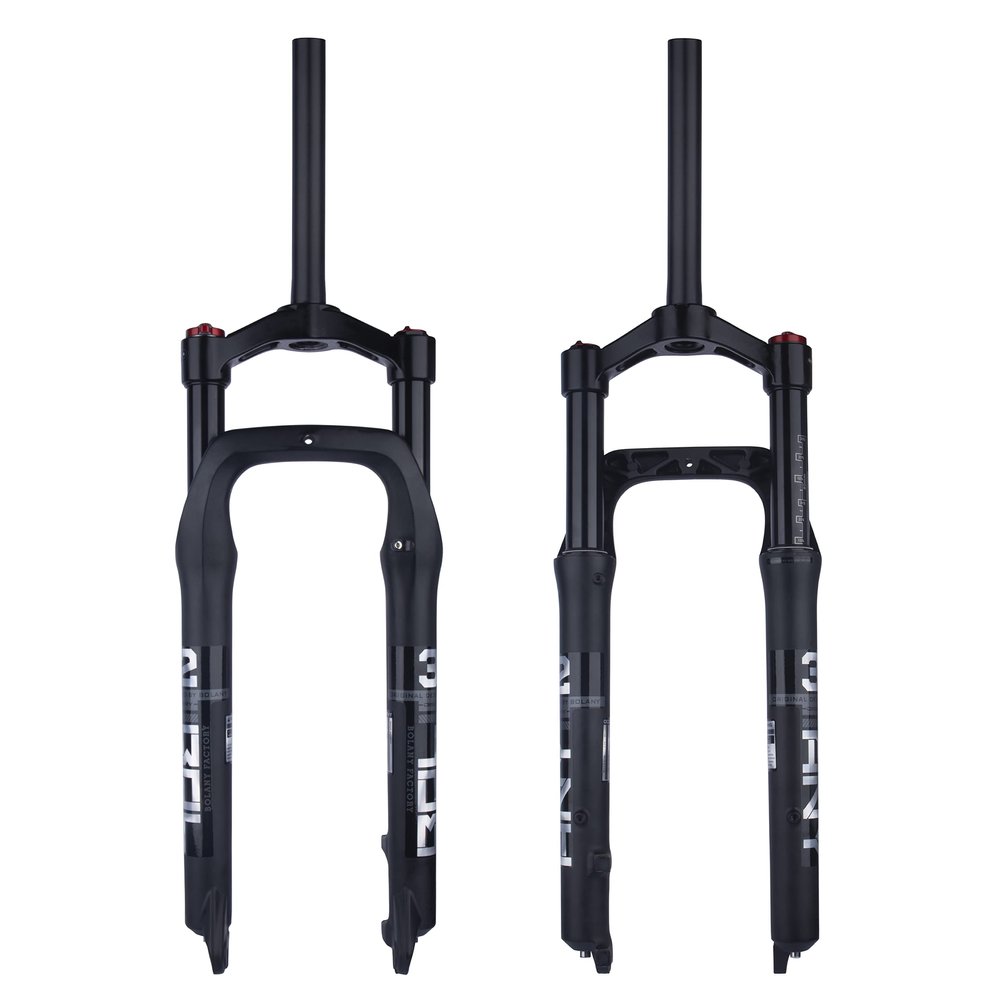 BOLANY Snow Bike Front Fork for A Bicycle 26inch Aluminum Alloy Air Gas Fat Fork Bike for 4.0" Tire Bicycle Accessories
