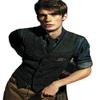 Ceehuteey Wedding Mens Vests Tweed Herringbone Slim Fit Fashion Custom Made Groom Waistcoat XXL,Light Navy view 4