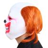 Smile Clown Latex Mask Hair Halloween Scary Full Headpiece Funny Party Decoration Props view 3