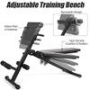 GYMAX Multi-Workout Bench, Foldable Sit-up Abdominal Back Extension Strength Training Roman Chair Preacher Curl with Adjustable Height and Angle, Suitable for Whole Body Exercise (Black) view 3