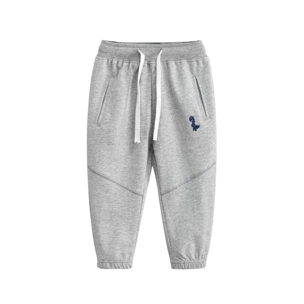 EISHOW Toddler Boys Girls Cotto Sweatpant Jogger Pants Cartoon Dinosaur Active Sports Leggings for Kids 2-7 Years Old (Light Gray,2-3 Years)