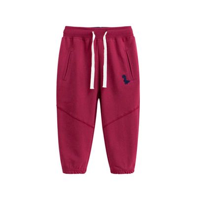 Toddler Boys Girls Cotto Sweatpant Jogger Pants Cartoon Dinosaur Active Sports Leggings for Kids 2-7 Years Old (Red,5-6 Years)