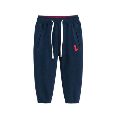 EISHOW Toddler Boys Girls Cotto Sweatpant Jogger Pants Cartoon Dinosaur Active Sports Leggings for Kids 2-7 Years Old (Navy,1-2 Years)
