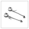 Fusamk Punk Rock Stainless Steel Cross Ear Clip Earrings Long Chain Drop Dangle Earrings(Silver) view 3