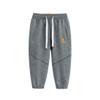 EISHOW Toddler Boys Girls Cotto Sweatpant Jogger Pants Cartoon Dinosaur Active Sports Leggings for Kids 2-7 Years Old (Gray + Light Gray,4-5 Years) view 3