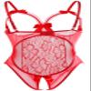 Lingerie for Women One-Piece Teddy Lingerie Sexy Bodysuit Lace Nightie S-3XL(A-Red,S) view 3