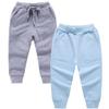 EISHOW 2-Pack Boys Sweatpants, Toddler Girls Cotton Elastic Jogger Pants Active Sports Leggings 1-12 Years Old Trousers (7-8 Years,Gray+Light Blue) view 1
