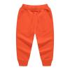EISHOW 2-Pack Boys Sweatpants, Toddler Girls Cotton Elastic Jogger Pants Active Sports Leggings 1-12 Years Old Trousers (8-10 Years,Navy+Orange) view 2