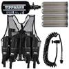 Action Village Tactical Warrior Paintball Vest - Adjustable Light Weight Version Holds 4 Pods & 1 Tank (Vest with Remote, Tippmann 48/3000 Tank & 4 Smoke Dye Pods) view 1