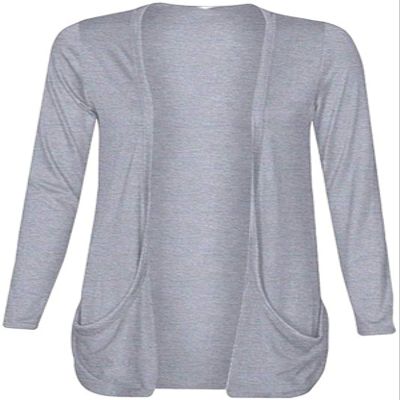 Loxdonz Kids Girls Boyfriend Cardigan Open Front Casual Long Sleeve Fashion Top with Pockets Age 5-13 Years (7-8 Years, Grey)