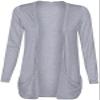 Loxdonz Kids Girls Boyfriend Cardigan Open Front Casual Long Sleeve Fashion Top with Pockets Age 5-13 Years (7-8 Years, Grey) view 1