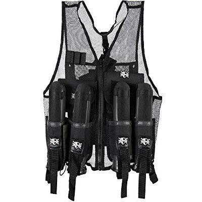 Action Village Tactical Warrior Paintball Vest - Adjustable Light Weight Version Holds 4 Pods & 1 Tank (Vest Only)
