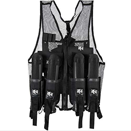 Action Village Tactical Warrior Paintball Vest - Adjustable Light Weight Version Holds 4 Pods & 1 Tank (Vest Only)