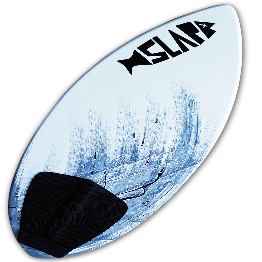 USA Made Slapfish Skimboards 52" Fiberglass & Carbon - No Rider Weight Limit - with Traction Deck Grip - Kids & Adults - 4 Colors (Gray 52" Board)