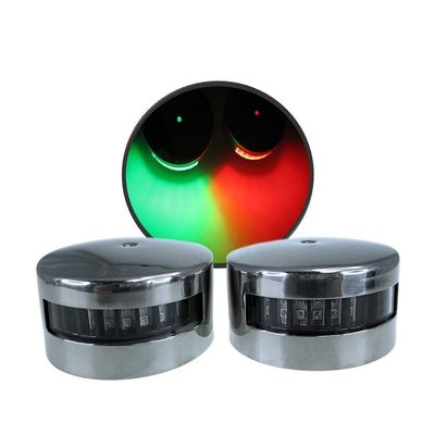 Pactrade Marine Horizontal SS304 Navigation Light LED Green Starboard Red Port