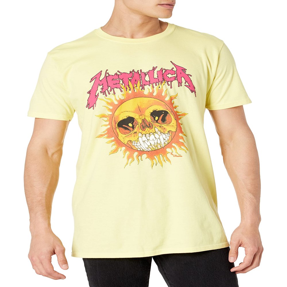 Metallica Men's Fire Sun T-Shirt, Black, XX-Large