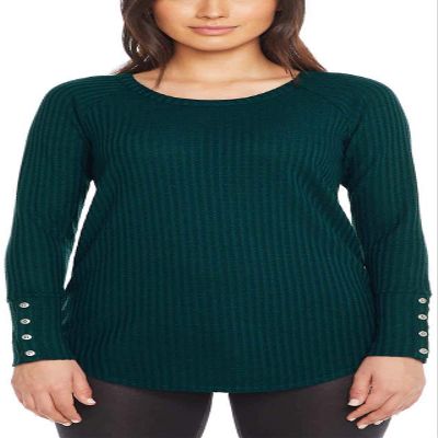 CHASER Ladies' Long Sleeve Waffle Thermal, Variety (S, Lush)