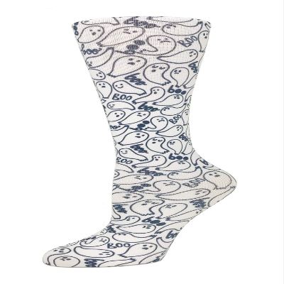 Cutieful Women's Nylon 8-15 Mmhg Halloween Compression Socks (Boo-tiful)