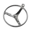 Lewmar Power Grip Boat Steering Wheel with M12 Welded Nut - 15.5" Diameter, Weather-Resistant Stainless Steel, Professional Knob with Ergonomic Finger Grips view 1