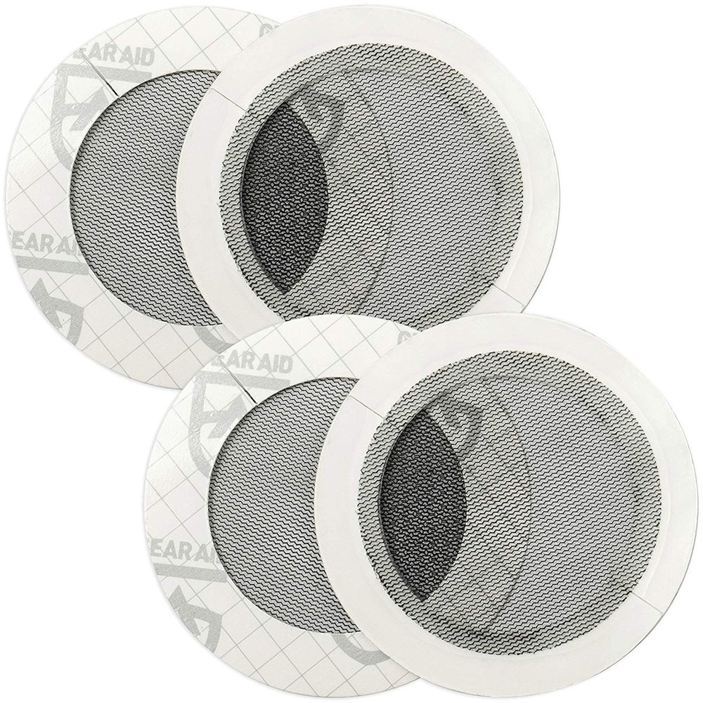 GEAR AID Tenacious Tape Mesh Patches for Repairing Holes in Tents, Bug Screens, Mosquito Netting, No-See-ums and More, 3 Rounds